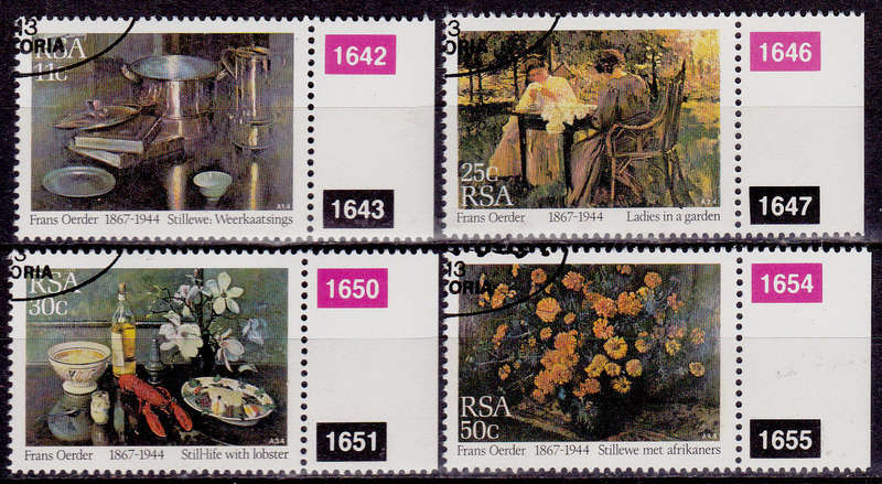 RSA 1985, 22 Feb. PAINTING by FRANS DAVID OERDER, set, CTO, CV R ?? view scans