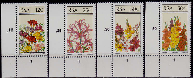 RSA 1985, 23 Aug. SA FLORAL EMIGRANTS, set, MNH, CV R 10.00 view scans