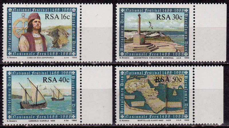 RSA 1988, 3 Feb. 500th ANNIV DISCOVERY of the CAPE, set, MNH, CV R 10.00 view scans