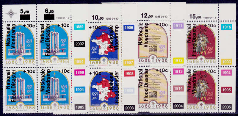 RSA 1988, 13 April. CHARITY ISSUE, set controls, MNH, CV R 72.00 view scans