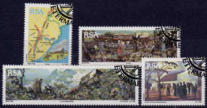 RSA 1988, 21 Nov. 150th ANNIV OF THE GREAT TREK, set, CTO, CV R ?? view scans