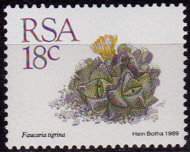 RSA 1989, 1 April. ADD VALUE to DEFINITIVE ISSUE, SUCCULENTS, single, MNH, CV R 1.00 view scans