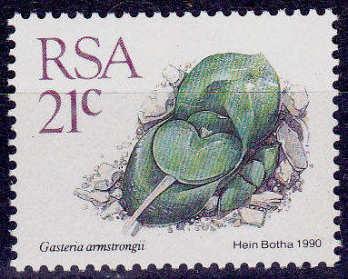 RSA 1990, 1 March. ADD VALUE to DEFINITIVE ISSUE, SUCCULENTS, single, MNH, CV R 1.00 view scans
