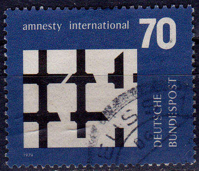 GERMANY 1974, 16 July. AMNESTY INTERNATIONAL, single, UH, CV+/- R 10.00 view scans