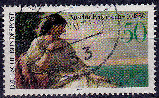GERMANY 1980, 10 Jan. 100th ANNIV DEATH ANSELM FEUERBACH, single, UH, CV+/- R 5.00 view scans