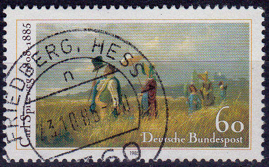 GERMANY 1985, 13 Aug. 100th ANNIV DEATH CARL SPITWEG, single, UH, CV+/- R 10.00 view scans