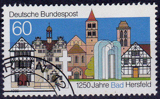 GERMANY 1986, 13 Feb. 1250th ANNIV OF BAD HERSFELD, single, UNH, CV+/- R 10.00 view scans