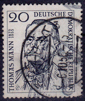 GERMANY DDR 1956, 13 Aug. 1st ANNIV DEATH THOMAS MANN, single, UH, CV+/- R 15.00 view scans