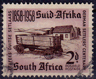 UNION OF SA 1958, 1 July. CENTENARY GERMAN SETTLERS, single, UH, CV R 2.00 view scans