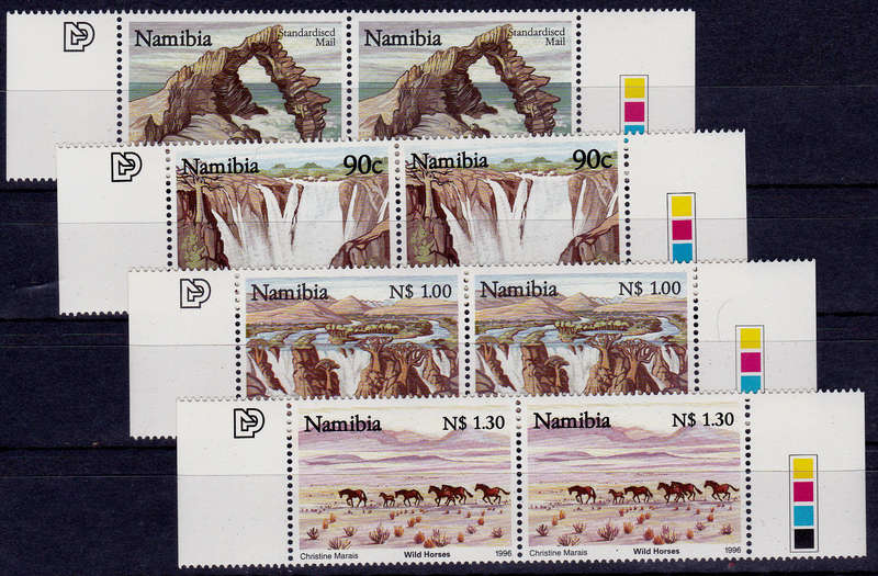 NAMIBIA 1996, 1 April. TOURISM IN NAMIBIA, set pairs, MNH, CV R 40.00 view scans