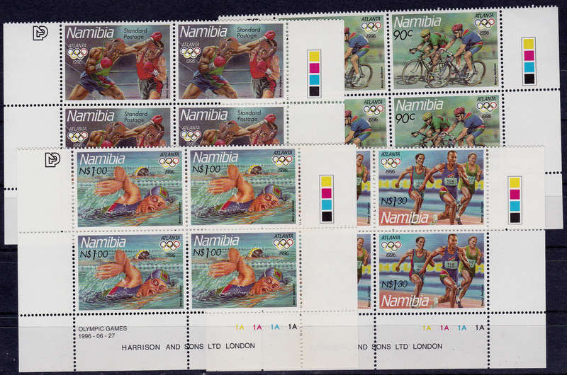 NAMIBIA 1996, 27 June. OLYMPIC GAMES, ATLANTA 1996, set controls, MNH, CV R 80.00 view scans