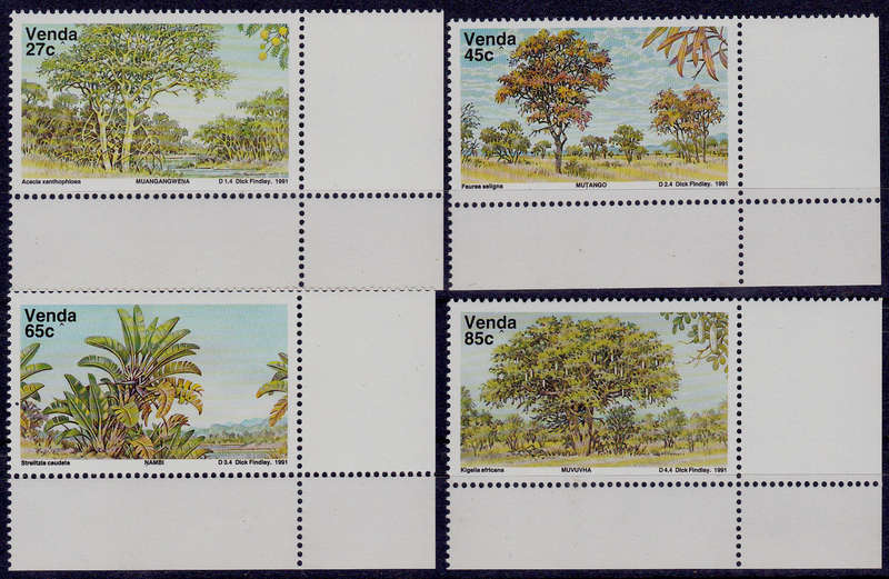 VENDA 1991, 21 Nov, INDIGENOUS TREES, set, MNH, CV R 30.00, view scans