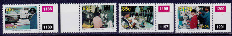 VENDA 1993, 17 Sept, SHOE FACTORY, set, MNH, CV R 34.00, view scans