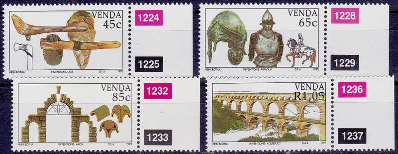 VENDA 1993, 5 Nov, INVENTIONS(3rd series), set, MNH, CV R 30.00, view scans