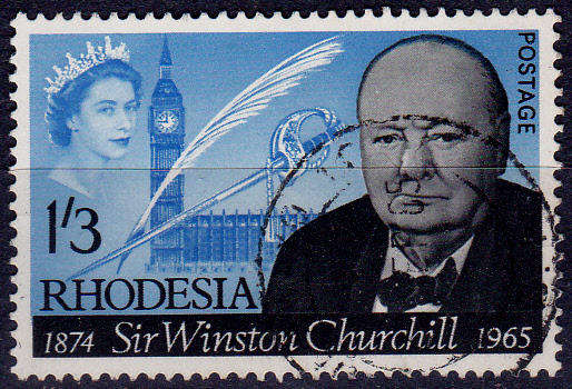 RHODESIA 1965, 16 Aug. SIR WINSTON CHURCHILL COMMEMORATION, single, UH, CV R 12.00, view scans