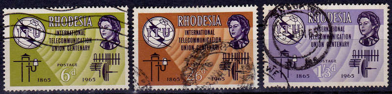 RHODESIA 1965, 17 May. ITU CENTENARY, set, UH, CV R 104.00, view scans