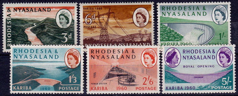 RHODESIA and NYASALAND 1960, 17 May. OPEN KARIBA SCHEME, set, MNH, CV R 360.00 view scans