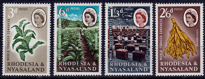 RHODESIA and NYASALAND 1963, 18 Feb. WORLD TOBACCO CONGRESS, set, MNH CV R 63.00 view scans