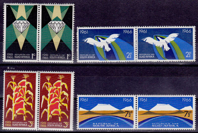 RSA 1966, 31 May. 5th ANNIV OF REPUBLIC, set, MNH, CV R 110.00 view scans