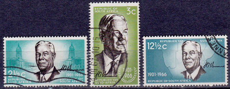 RSA 1966, 6 Dec. VERWOERD COMMEMORATION, set, UH, CV R 9.00 view scans
