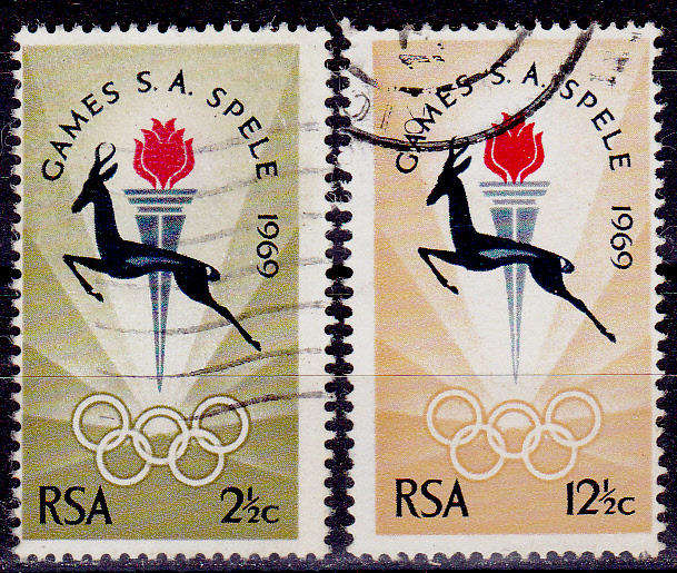 RSA 1969, 15 March. SA GAMES, BLOEMFONTEIN, set, UH, CV R 11.00 view scans