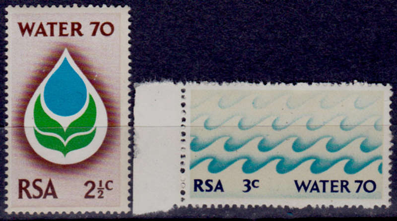 RSA 1970, 14 Feb. WATER 70 CAMPAIGN, set, MNH, CV R 5.00 view scans