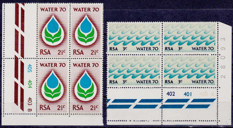 RSA 1970, 14 Feb. WATER 70 CAMPAIGN, set controls, MNH, CV R 24.00 view scans