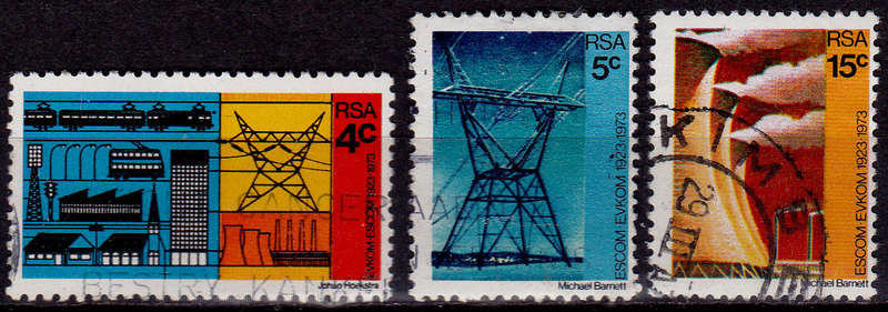 RSA 1973, 1 Feb. 50th ANNIV of ESCOM, set, UH, CV R 19.00 view scans