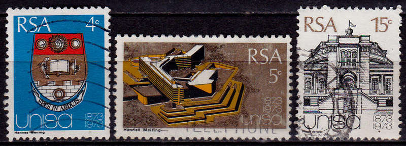 RSA 1973, 2 April. CENTENARY OF UNISA, set, UH, CV R 19.00 view scans
