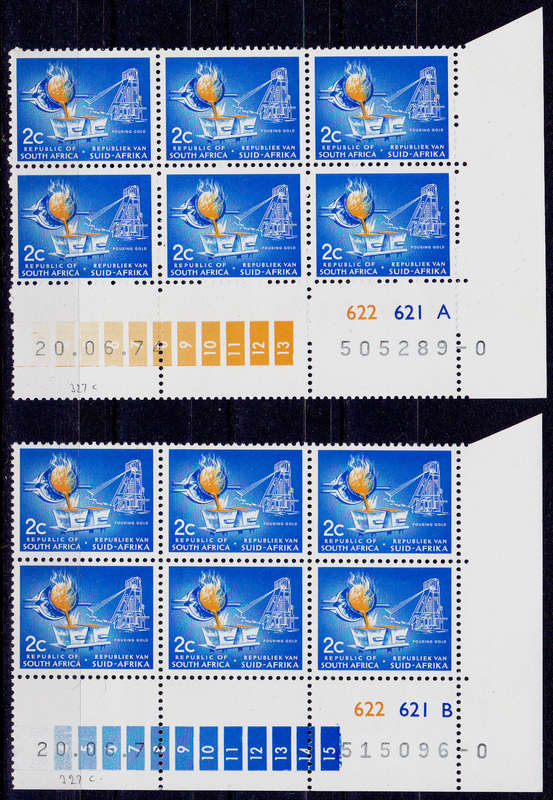 RSA 1974, 20 June. DEFINITIVE ISSUE, 2c controls A B, MNH, CV R 72.00 view scans