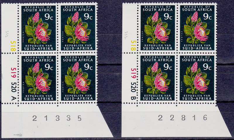 RSA 1973, June. DEFINITIVE ISSUE, 9c controls A B, MNH, CV R 280.00 view scans