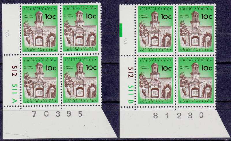 RSA 1973, May. DEFINITIVE ISSUE, 10c controls A + B, MNH, CV R 80.00 view scans
