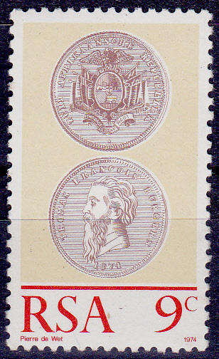 RSA 1974, 6 April. 100th ANNIV OF BURGERSPOND, single, MNH, CV R 4.00, view scans.