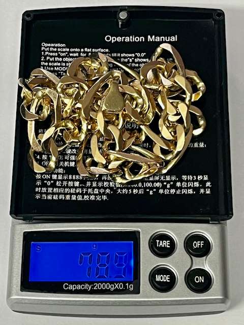 BEAUTIFUL 9ct GOLD NECKLACE 78.9 grams