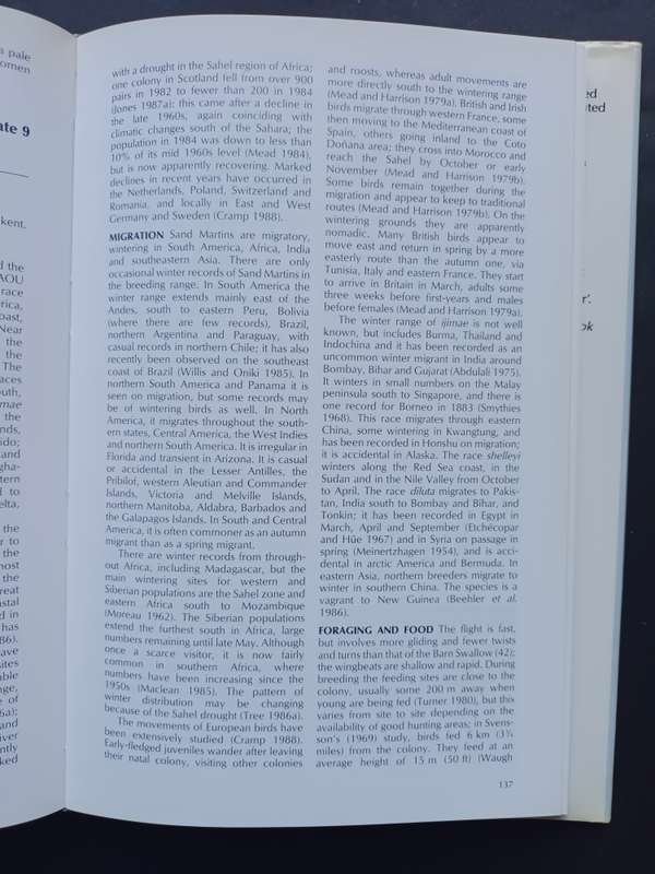 A Handbook to the Swallows and Martins of the World / Angela Turner & Chris Rose