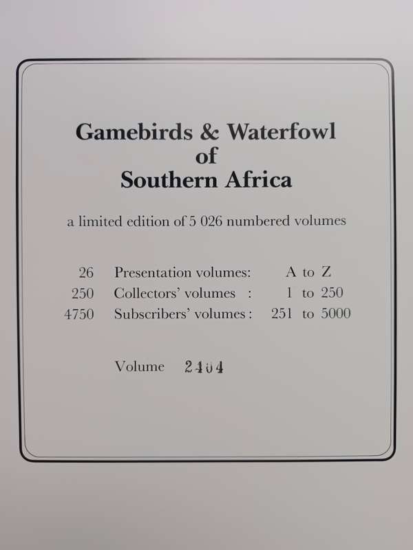 Gamebirds & Waterfowl of Southern Africa / C G Finch-Davies