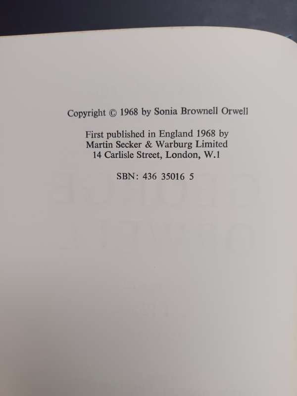 THE COLLECTED ESSAYS, JOURNALISM AND LETTERS OF GEORGE ORWELL (4 x Volumes)