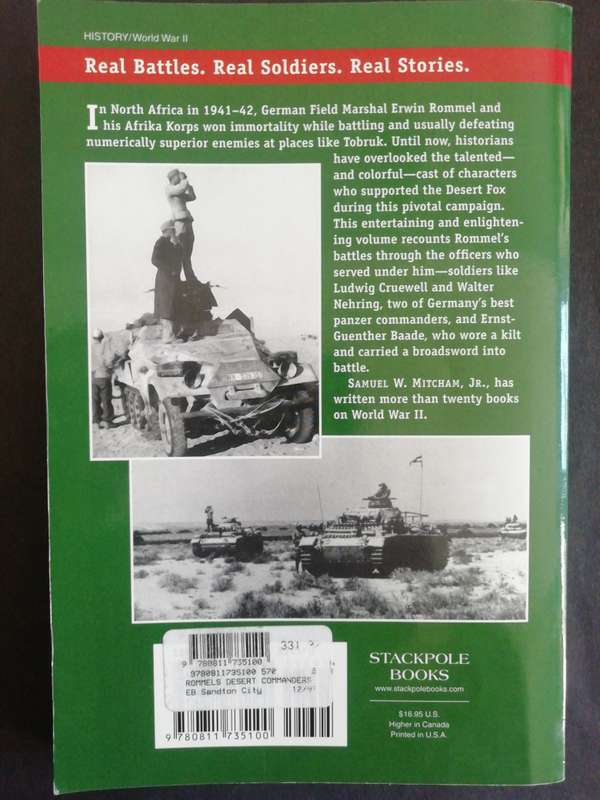 ROMMEL'S DESERT COMMANDERS / Samuel W. Mitcham, Jr.