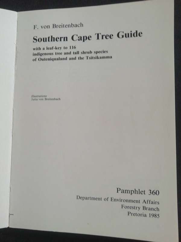 Southern Cape Tree Guide / F. von Breitenbach