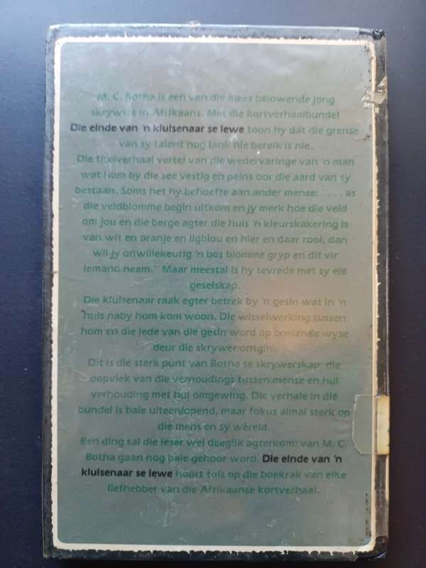 Die Einde van 'n Kluisenaar se Lewe / M.C. Botha