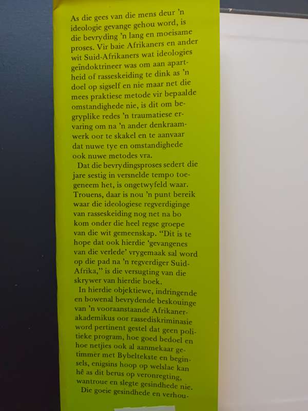 Afskeid van Apartheid / W.P. Esterhuyse