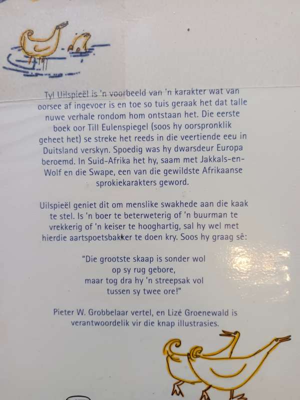 Uiltjie, Uiltjie in Die Spieël / Pieter W. Grobbelaar