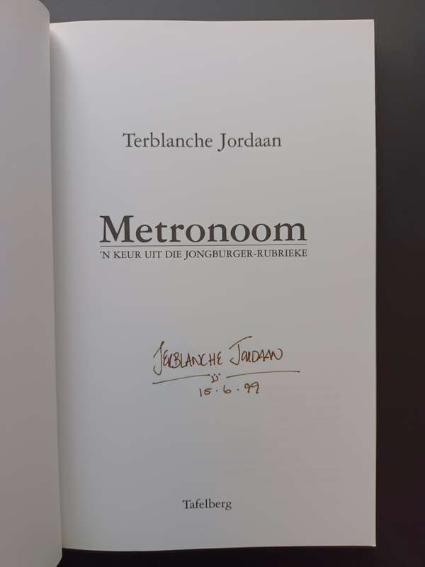 Metronoom / Jordaan Terblanche (GETEKEN)