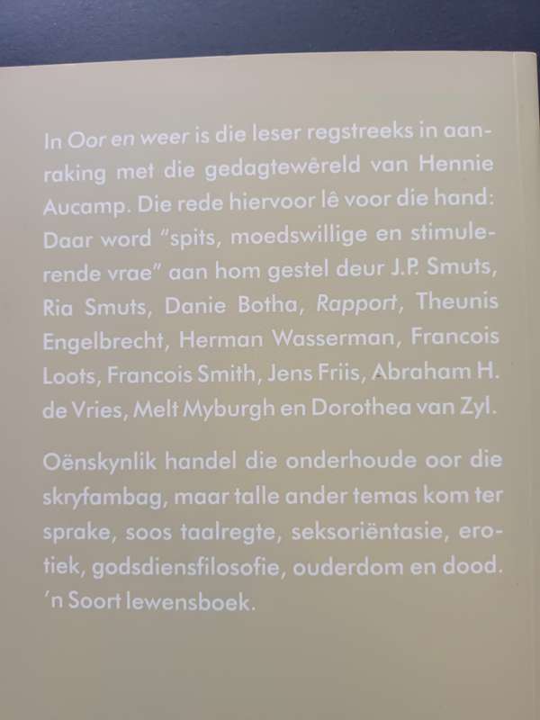 Oor en weer / Hennie Aucamp
