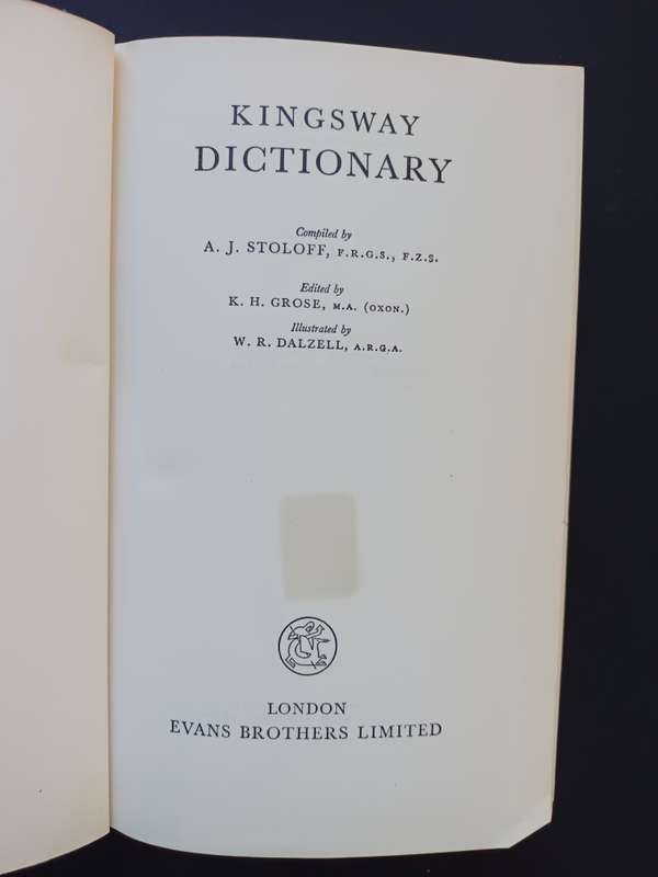 Kingsway dictionary / compiled by A.J. Stoloff, edited by K.H. Grose