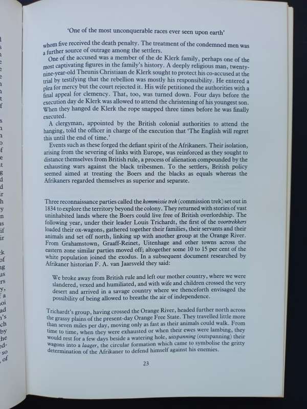 THE AFRIKANERS: THEIR LAST GREAT TREK / Graham Leach