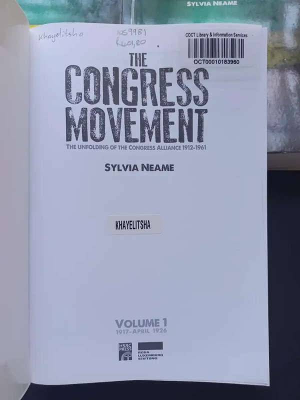 THE CONGRESS MOVEMENT / Sylvia Neame ( Vol. 1/2/3)