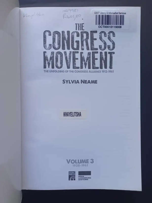 THE CONGRESS MOVEMENT / Sylvia Neame ( Vol. 1/2/3)