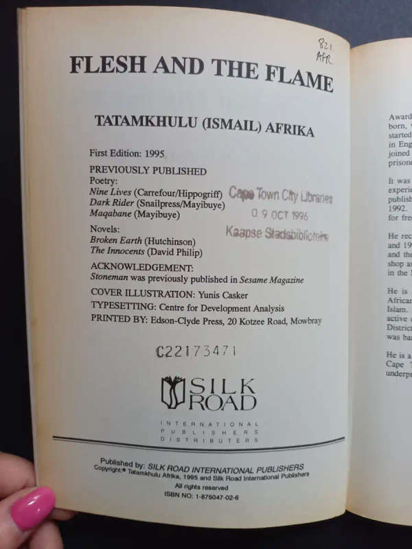 Flesh and the Flame / Tatamkhulu Afrika