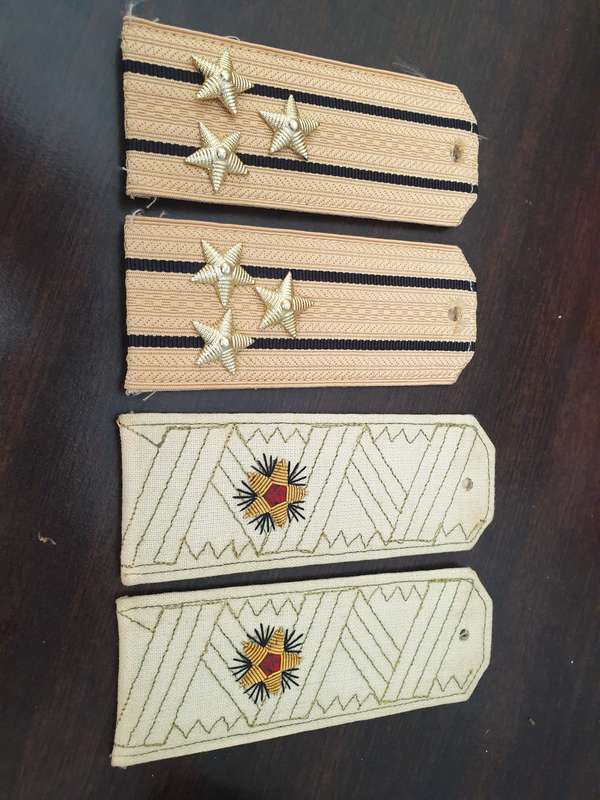 RUSSIAN NAVY, SET OF CAPTAIN AND ADMIRAL RANKS.